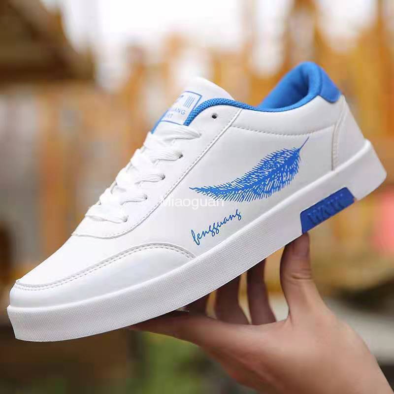 Men Sneakers 2024 New Summer Men's White Sports Shoes Fashion Male Leather Casual Tennis Designer Shoes Male Round Head Lace-up