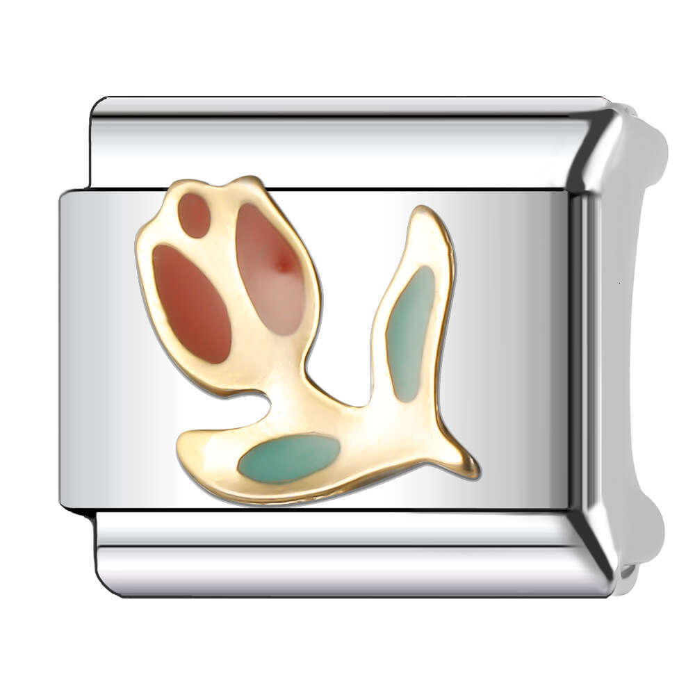 New Women's Gift My love baby Bead Italian Charms Links Bangle Beads Fit 9mm Stainless Steel Bracelet Making DIY For Women Fashion Jewelry