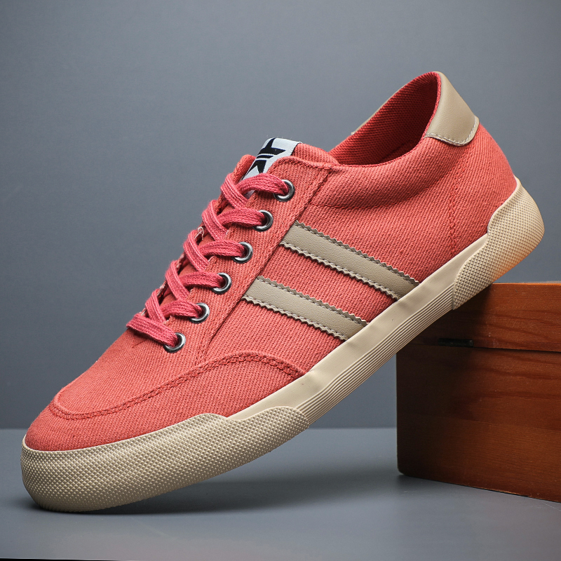 2024 New Hot Breathable Autumn Fashion Men Canvas Shoes Patchwork High Quality Spring Male Casual Sneakers Spring Casual Shoes