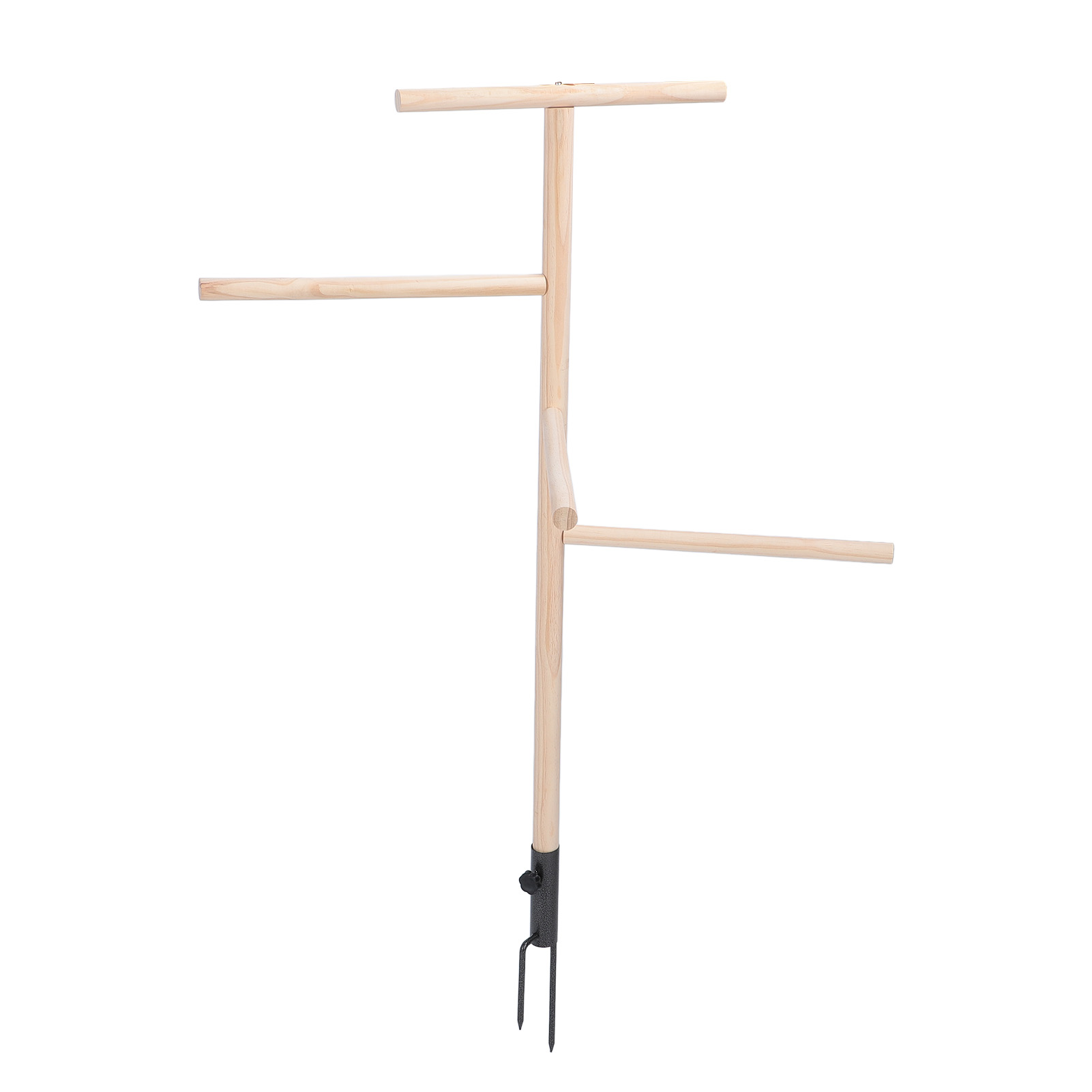 Chick Perch Stand Chicken Perch Toy for Coop Wooden Chicken Roost Stand with Iron Ground Plug Chicken Coop Accessories
