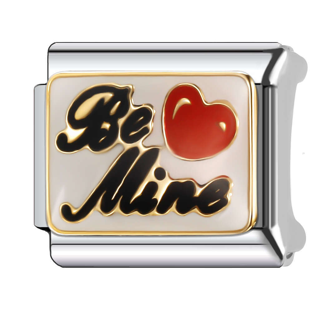 New Women's Gift red angel Bead Italian Charms Links Bangle Beads Fit 9mm Stainless Steel Bracelet Making DIY For Women Fashion accessories Jewel