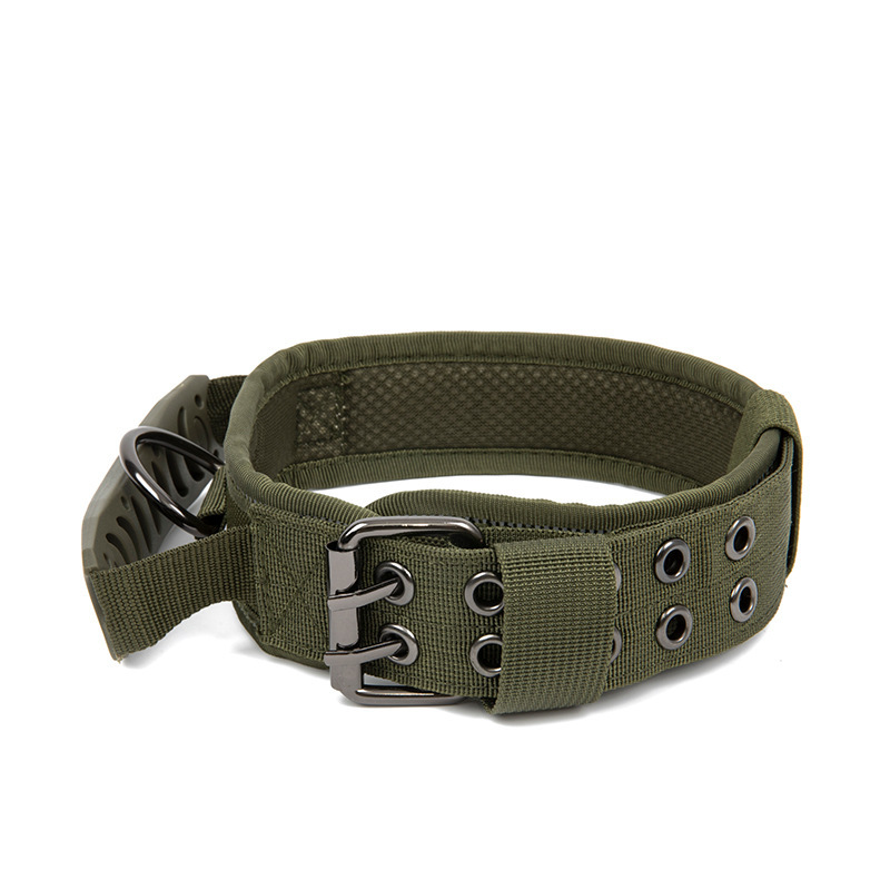 Nylon Tactical Dog Collar with Handle Adjustable Reflective Dog Collar with D-Ring & Buckle Military Collar for Medium Large Dog