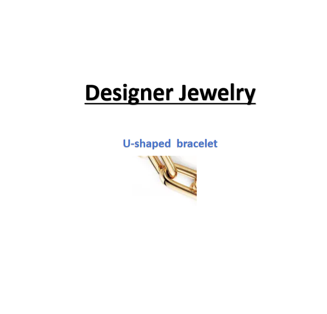 U-shaped bracelet designer K gold bracelet designer jewelry ring interlocking U bracelet with diamond bracelet