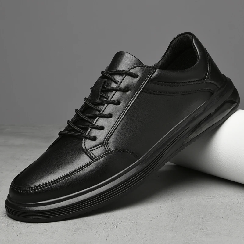 2024 New Luxury Casual Shoes Outdoor Men Outdoor Antiskid Sneakers Tenis Masculino Skateboard Shoes Brand Genuine Leather Flats