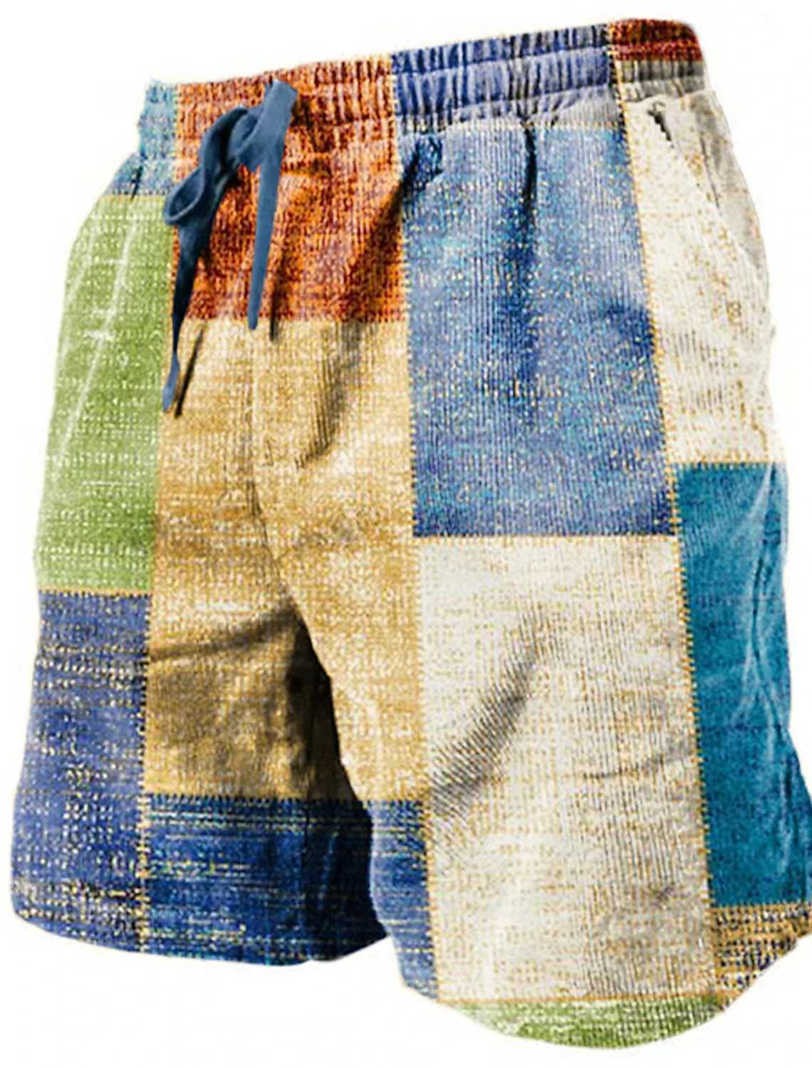 Mens Beach Pants Color Patterned 3D Printed Shorts Mens Summer Breathable Shorts Fitness Street Shorts Mens Ropa Hombre Y240914