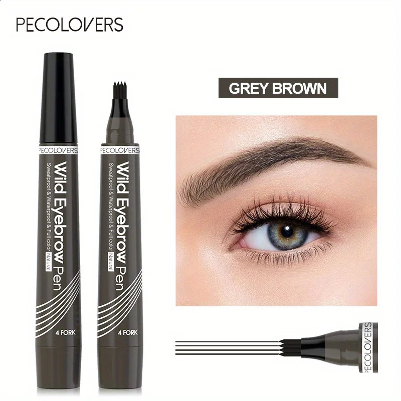 4 Forks Eye Brow Pen 5 Color Natural Matte Liquid Tint Makeup Long Lasting Waterproof Eyebrow Smudge Proof Cosmetic 240914