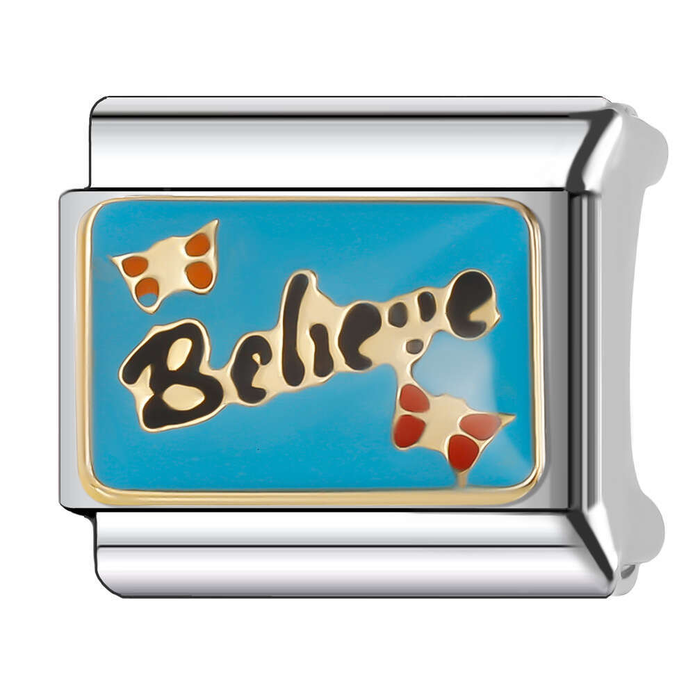 New Women's Gift I love you Bead Italian Charms Links Bangle Beads Fit 9mm Stainless Steel Bracelet Making DIY For Women Fashion Jewelry