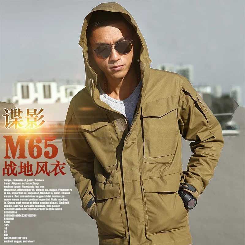 M65 British US Army casual tactical windproof mens waterproof flight pilot jacket hooded military field jacket winter autumn W240914
