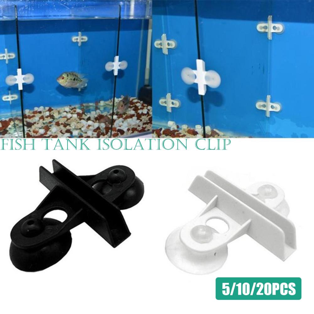White Divider Sheet Breeding Separation Fish Tank Isolation Clip Glass Clamp Suction Cup Partition