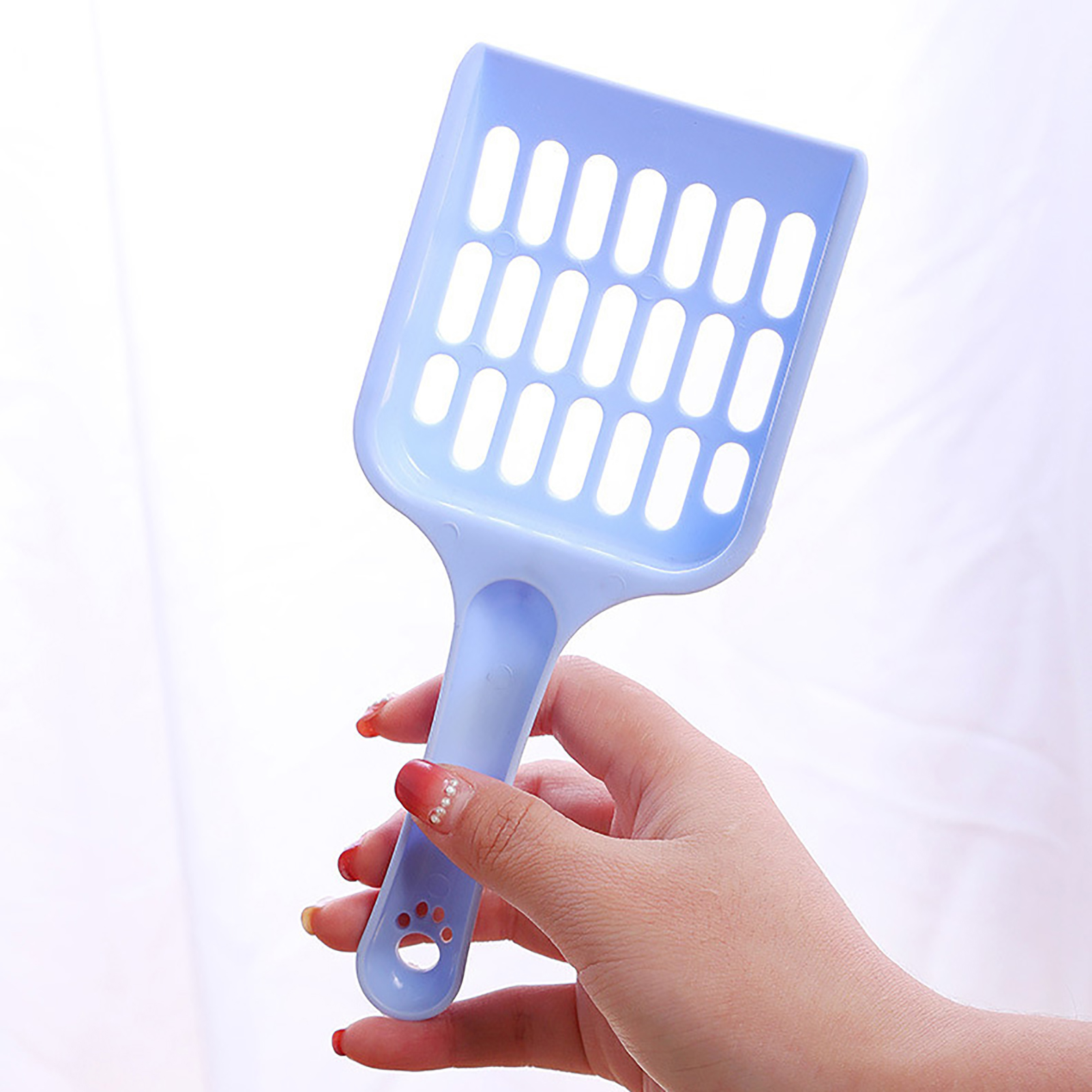 Cat Litter Scoop, Hollow Grid, Easy Filtering Kitten Litter Shovel, PP Plastic Cat Poop Sifter