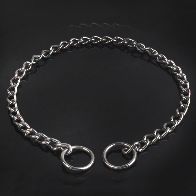 Stainless Steel P Chain for Dogs Training Choke Collars for Large Dogs French Bulldog German Shepherd Heavy Duty Pet Collar