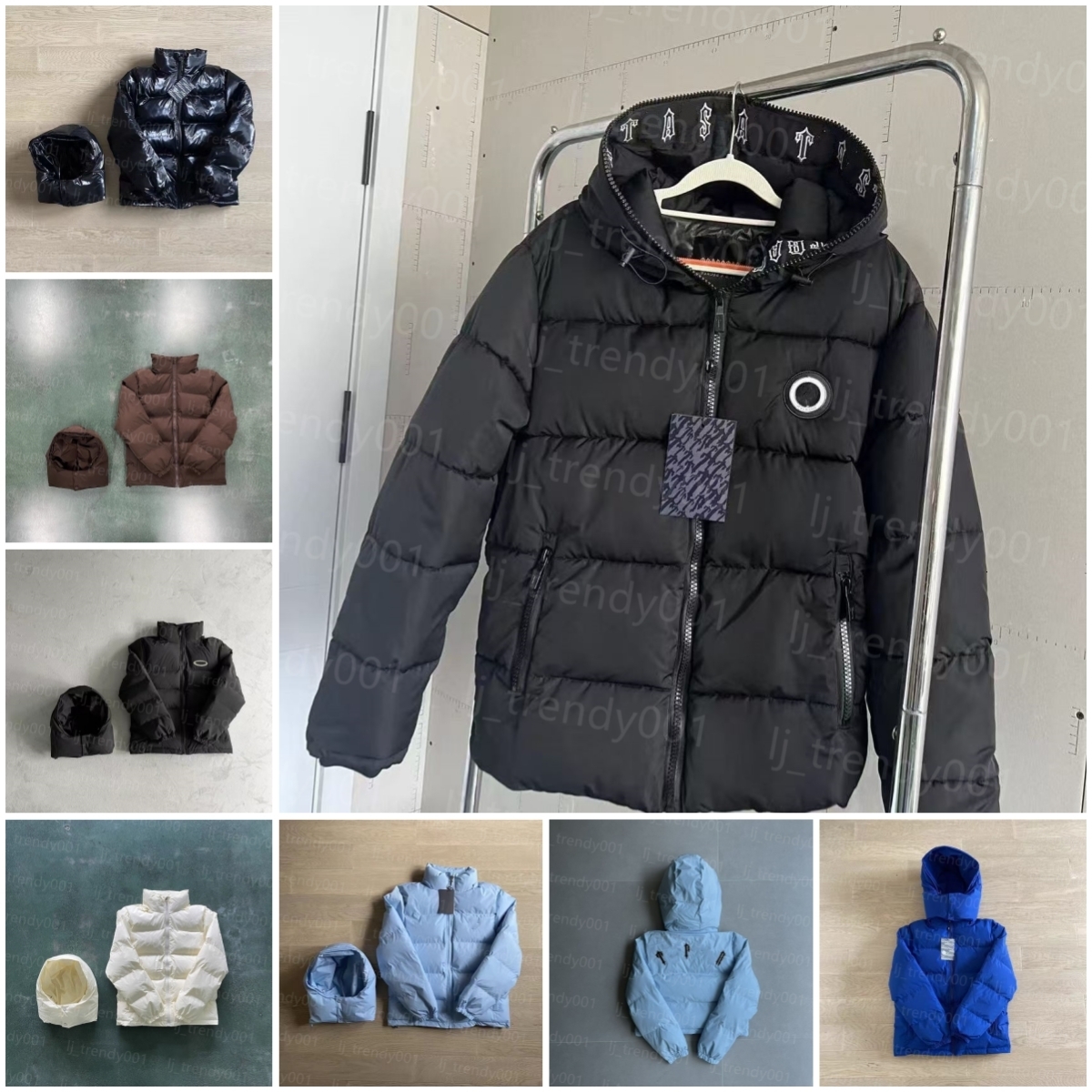 Mens Down Jacket puffer High Quality Street Trap Parka Coat Men Woman Irongate Jackets Thick Warm Embroidered Clothing Zipper Puffer Waterproof Hoodie Coats rt