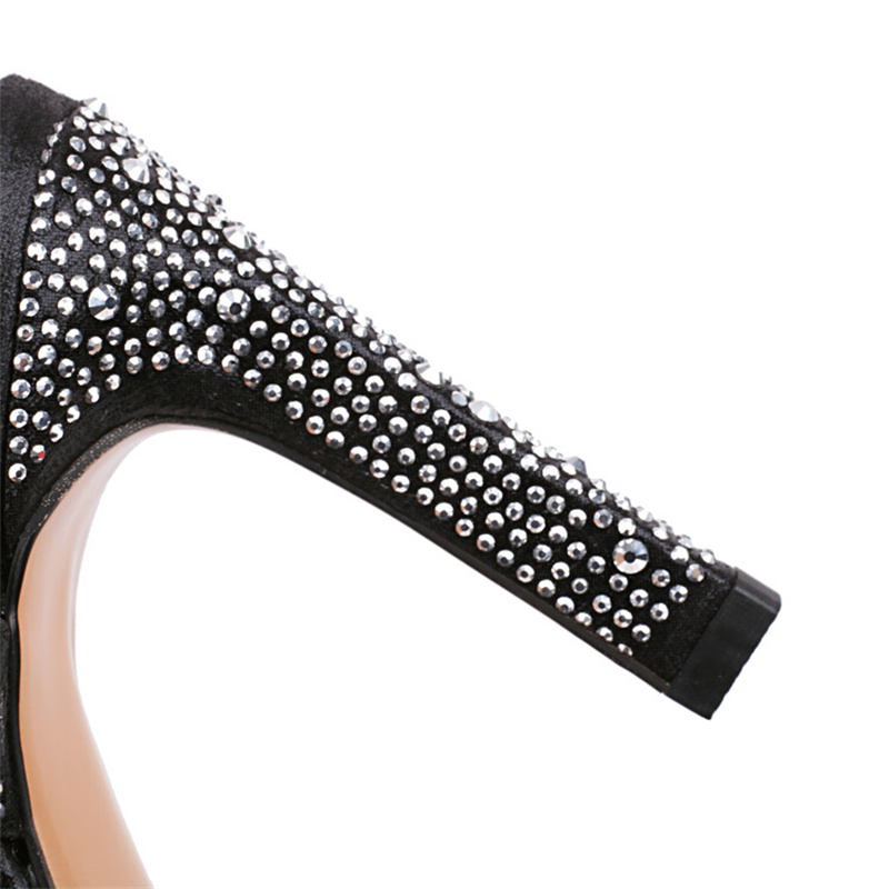 Walk Brand Show Sier Rhie Wedding Sandals Fish Mouth Evening Dress Elegant New High Heels 2023 New Pendant Women's Shoes 43 5be8