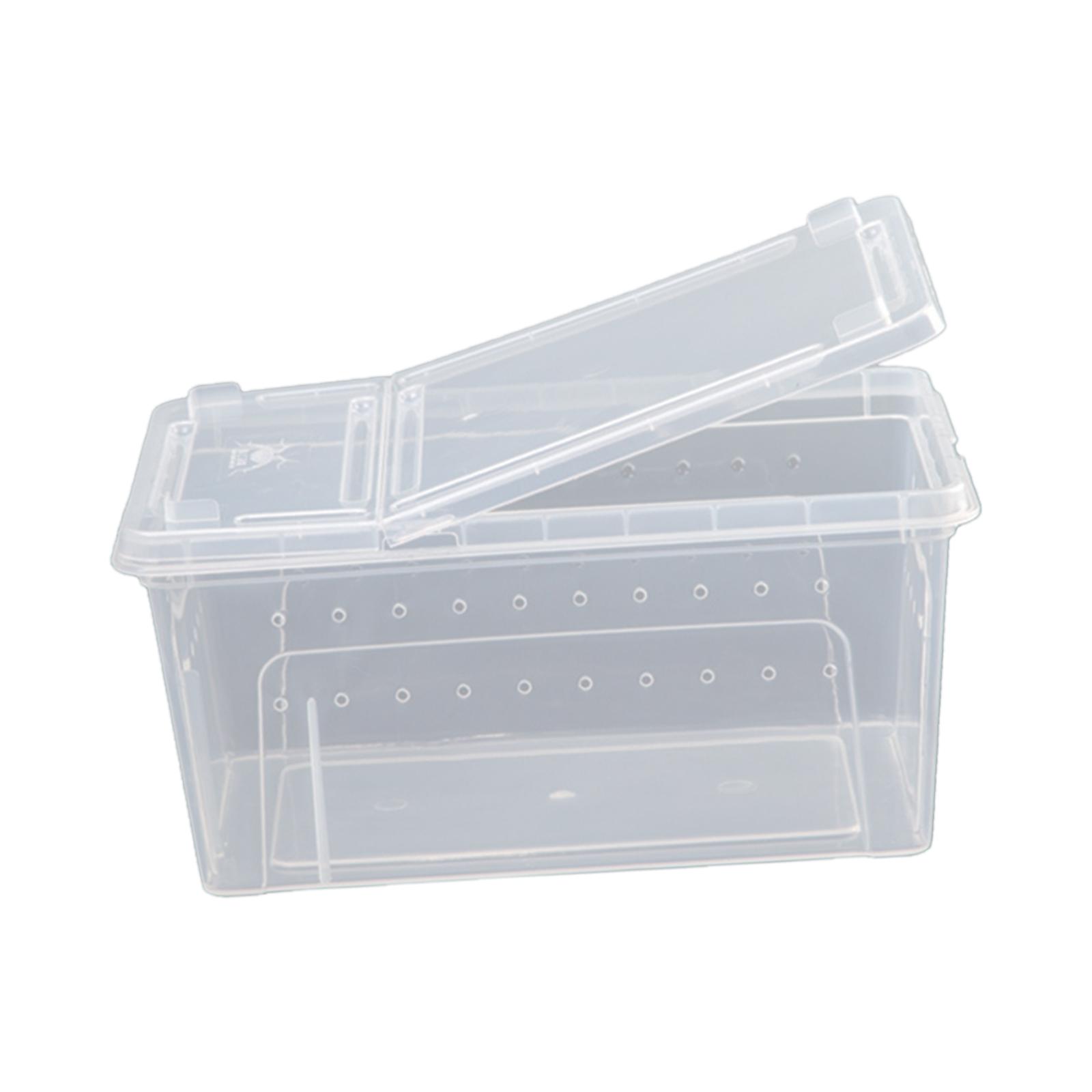 Reptile Breeding Box, Transparent Animal Habitat Cage, Turtle Transport Container for Silkworm Snake
