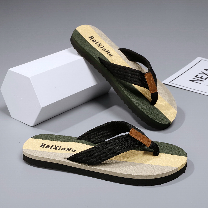 Fashion Summer Men Flip-flops Indoor Slippers Outdoor Beach Sandals Comfortable Men Casual Shoes Men Home Flip Flops Footwear