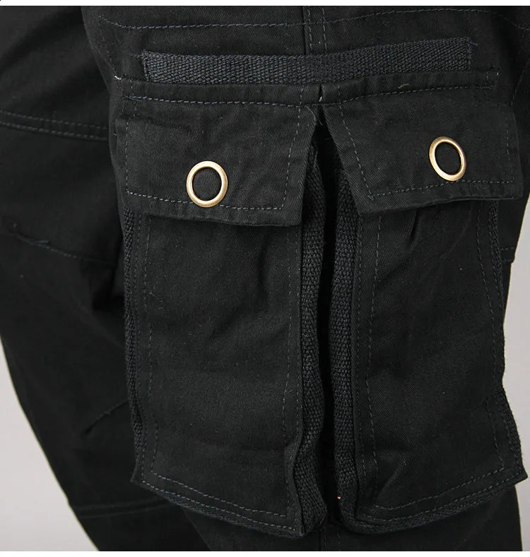 Cotton Cargo Pants Men Casual Long Trousers Spring Multi Pocket Pantalon Homme Tactical Work Pants Mens Clothing 240911