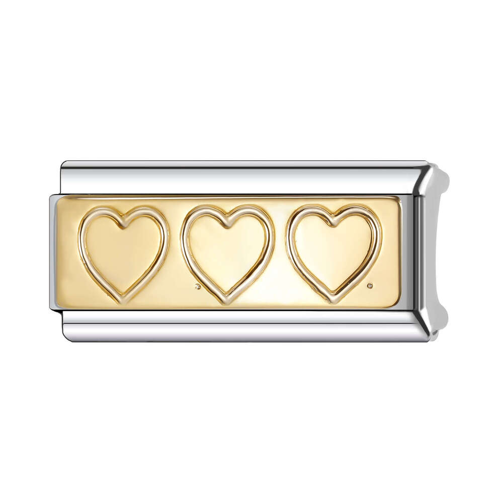 New Women's Gift best friend angel gold color Bead Italian Charms Links Bangle Beads Fit 9mm Stainless Steel Bracelet Making DIY For Women Fashio