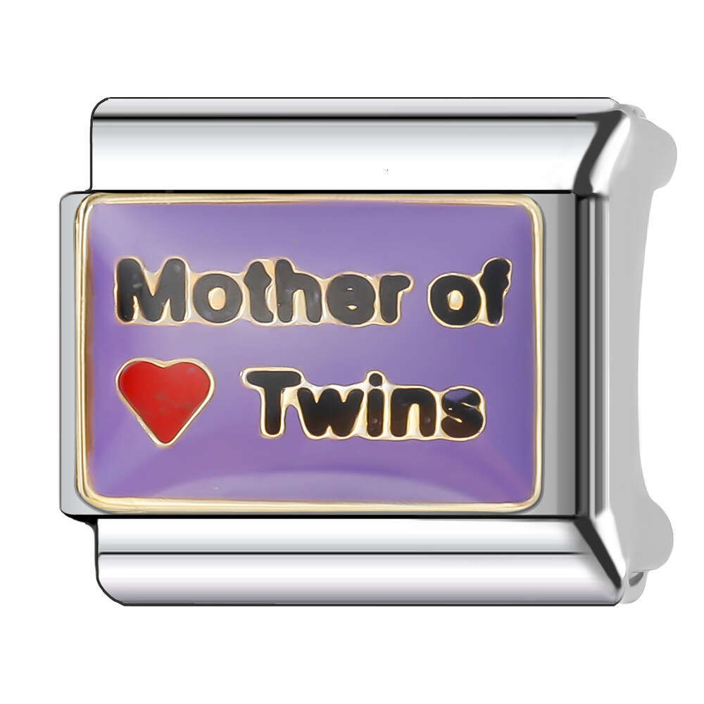 New Women's Gift Purple butterfly flowers Bead Italian Charms Links Bangle Beads Fit 9mm Stainless Steel Bracelet Making DIY For Women Fashion Je