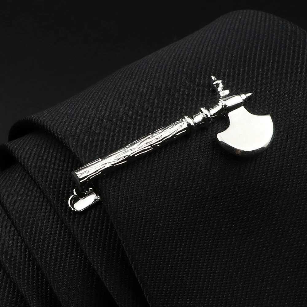 2022 Gold Silver Color Chrome Stainless Tie Clips Ax Car Shovel Metal Tie Clip F or Men Tie Bar Necktie Clips Pin Jewelry DecorX240914