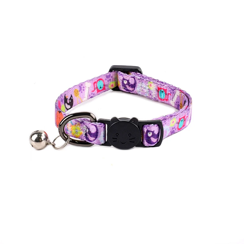 Cat Collars Breakaway with Bell Colorful Summer Cat Safety Adjustable Collar for Cats Cute Kitten Collar for Pet Kitten Supplies