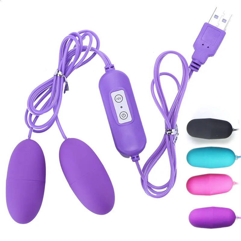 USB power jump 2 egg vibrator GSpot multipoint massage stick hands lewd Clitoris remote control AV orgasmic jet sex toy 240914