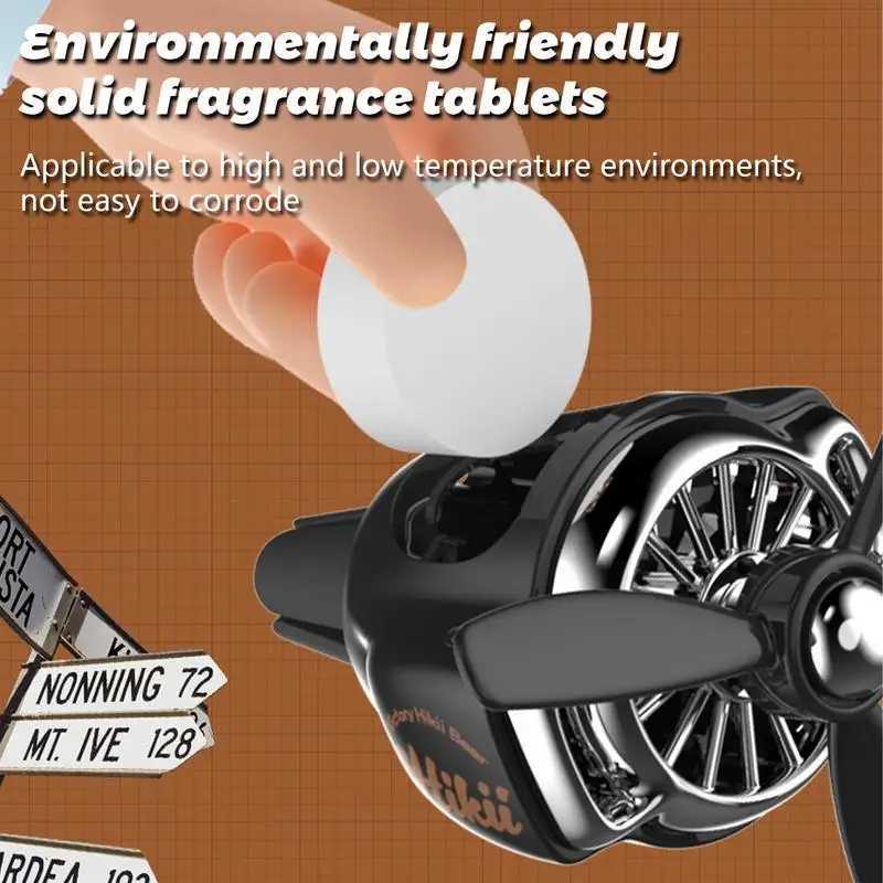 Car Air Freshener Car Air Outlet Fragrance Car Vent Fragrance Airplane Shape Clip Freshener Rotating Fragrant Fan For Long And Short DistanceL240910