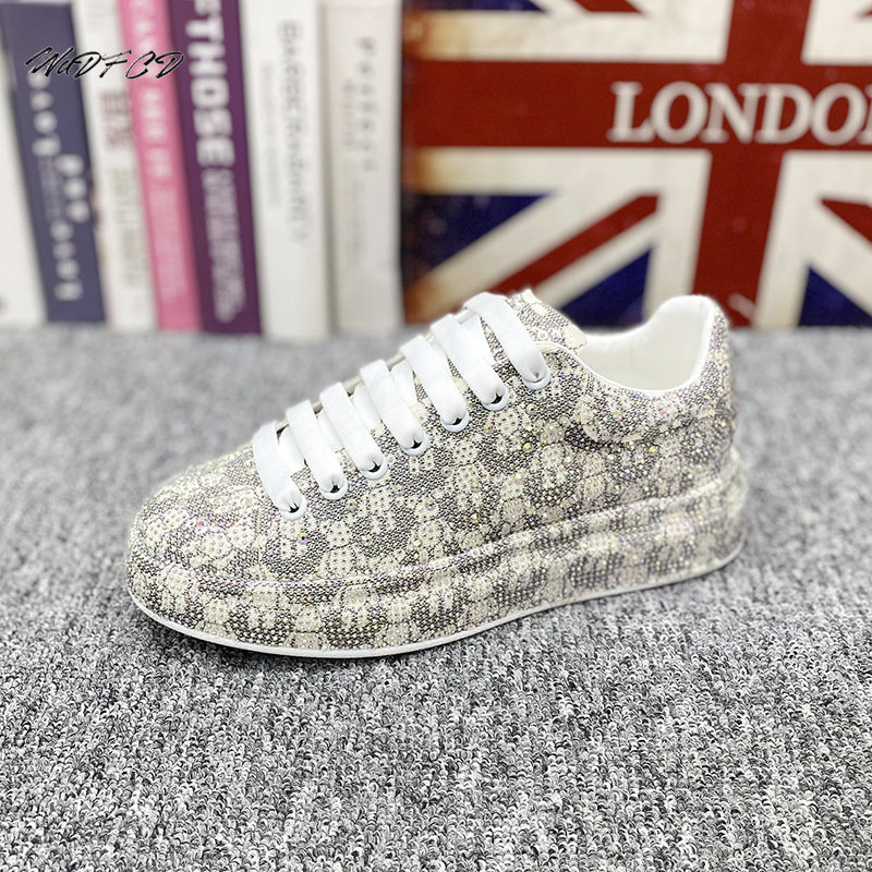 =Casual Sneakers Designer Punk Board Fashion Leather Cowhide Upper Height Increased Flat Platform Shoes