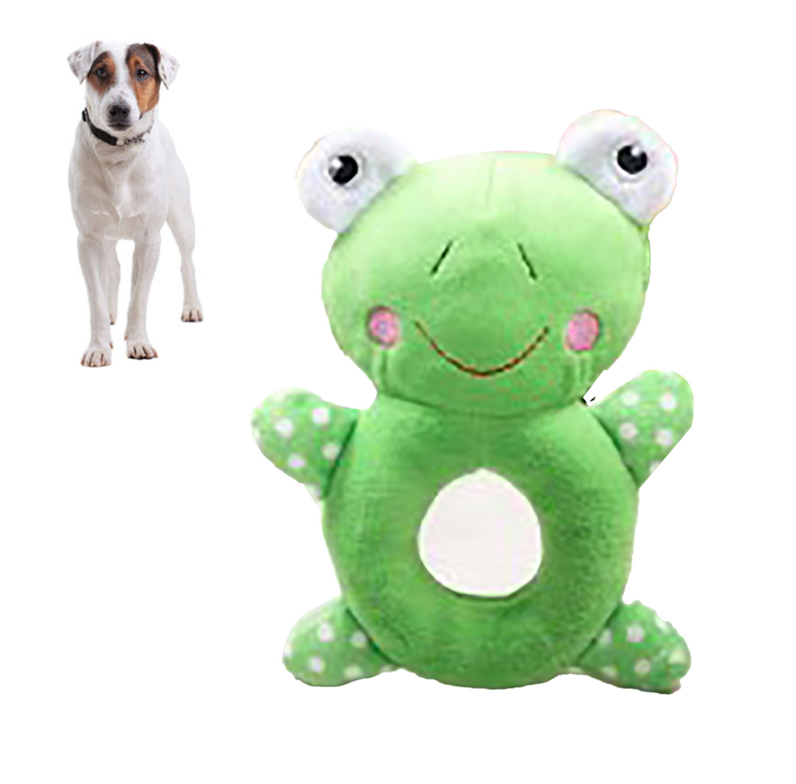 Cute Frog Shaped Plush Dog Toy, Bite Resistant, Teeth Grinding, Boredom, Anxiety Relief, Stuffed Dog, Puppy