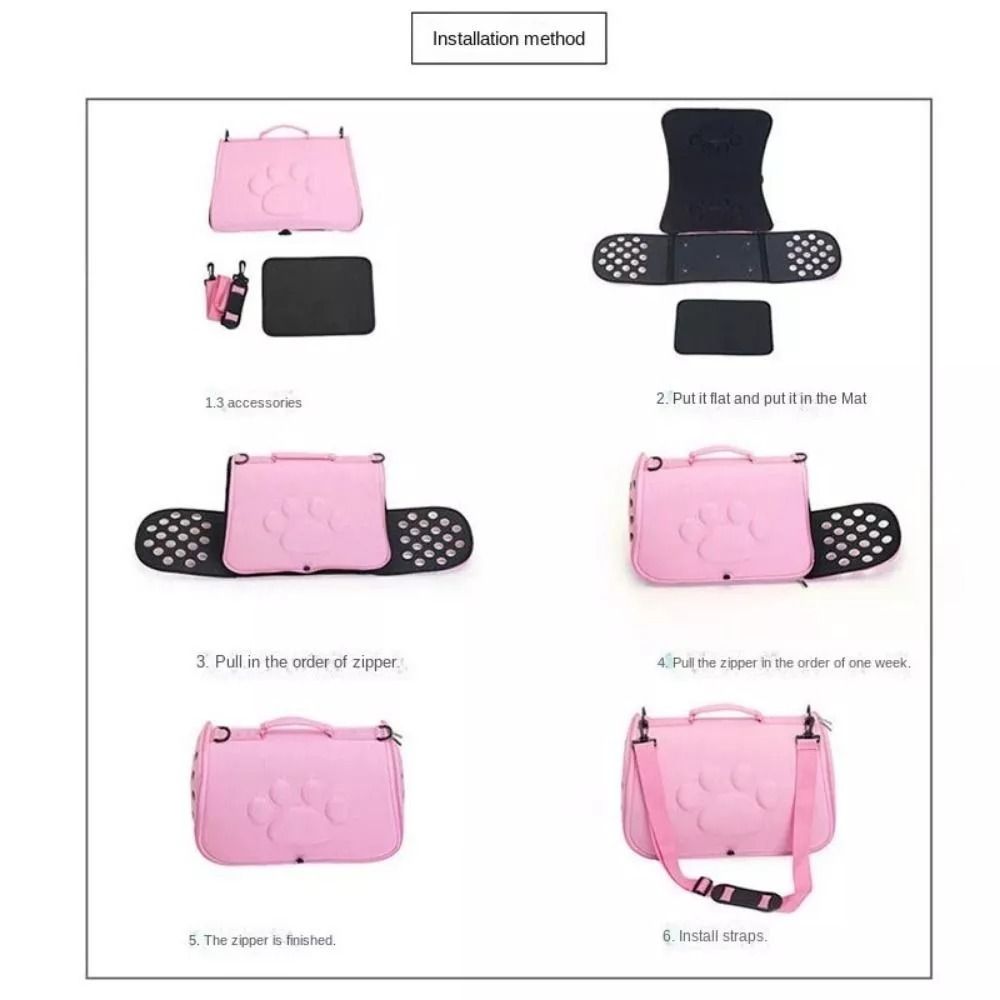 New Breathable Pet Carrier Folding Portable Small Dogs Handbag Puppies EVA Cat Bag