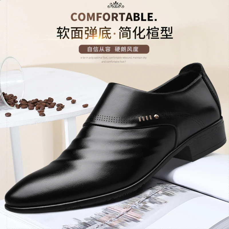 Zapatos Spring Men Leather Shoe Carved Business Formal Dress British Style Large Size Men Shoe Hollowed Out Perforated Men Shoes 240904