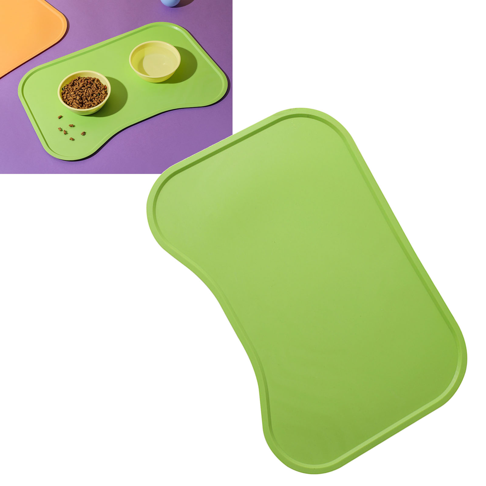 Dog Food Mat Feeding Mat Silicone Prevent Slip Waterproof Pet Feeding Mat Pets Supplies For Dogs Cats