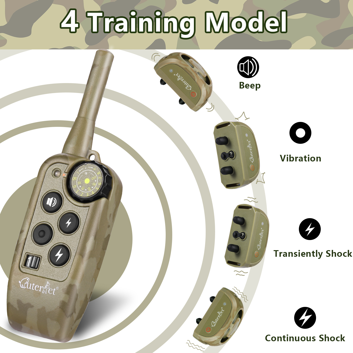 1000m Electric Dog Training Collar Remote Control Anti Bark Dog Collar Rechargeable Waterproof Shocker Electric Vibrador Sound