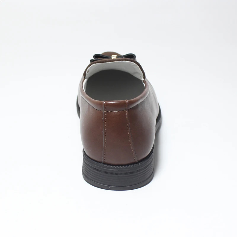 Kids Shoes For Boys PU Leather School Show Dress Shoes Flats Classic British Oxford Shoe Children Wedding Loafer Moccasins Brown 240911