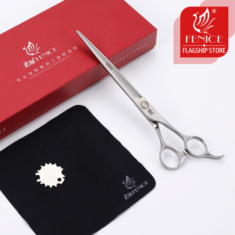Fenice 6.75/7.5 inch bearing screw professional pet grooming scissors for dogs cutting grooming shears tesoura tijeras