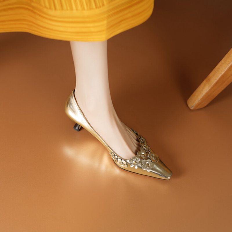 2025 new Spring/Summer NEW Pumps Pointed Toe Thin Heel Split Leather for Women Elegant wer High Heels Handmade Shoes ddff s