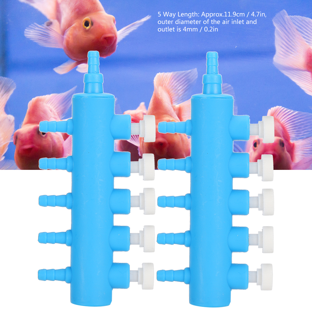 2pcs Fish Tank Air Splitter Air Pipe Distributor Aquarium Oxygen Pump Adapter Accessory 2 Way 3 Way 4 Way 5 Way 6 Way