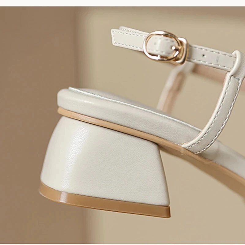 Women's Outdoor Summer Sandals High heel Korean style Metal decoration career and party wear ladies casual shoes 41-43