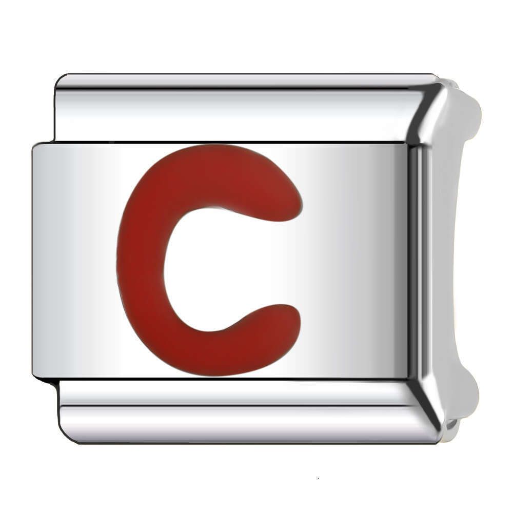 New Women's Gift Colorful 26 English Letters Bead Italian Charms Links Bangle Beads Fit 9mm Stainless Steel Bracelet Making DIY For Women Fashion