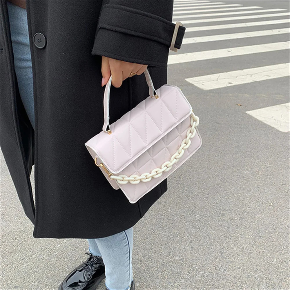 Womens Fashion Shoulder Bag PU Leather Square Handbag Small Cross Body Bag 250214