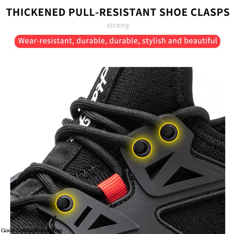 Indestructible Lightweight Women Sneakers Breathable Anti-Smash Safety Boots Steel Toe Men Work Shoes 4f2b