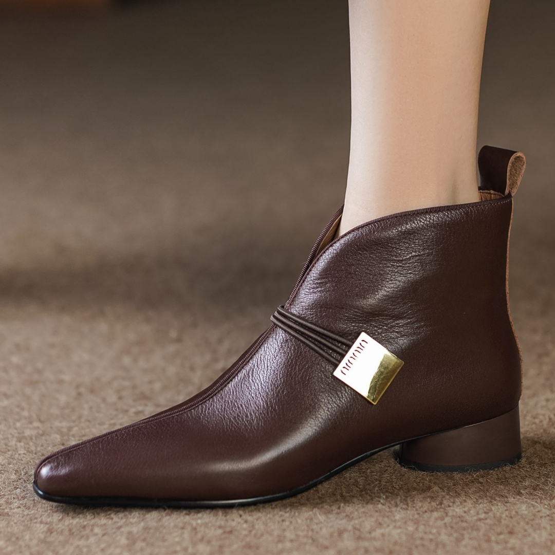 size Plus 33-41 women's genuine leather side zip autumn ankle boots high quality soft comfortable female casual short booties 4c49