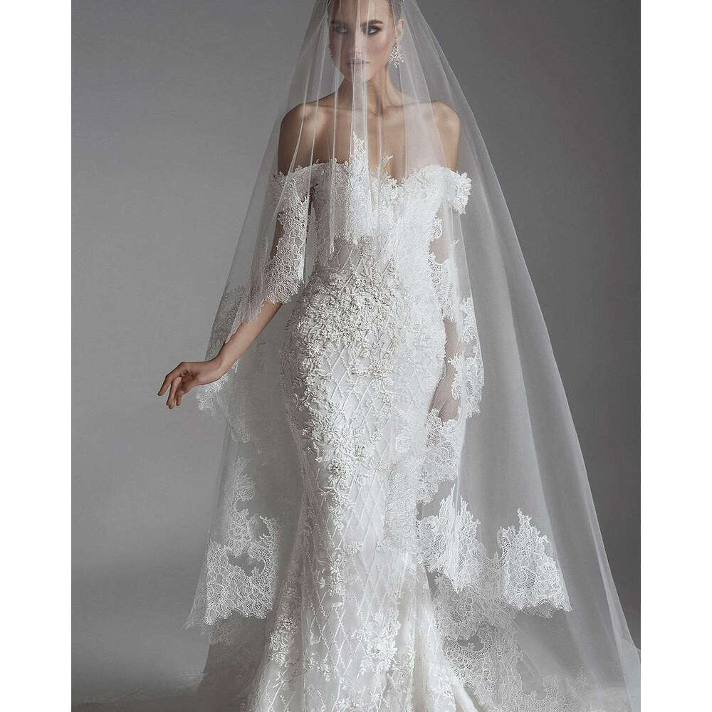 Unique Wedding Dresses Mermaid Off The Shoulder Detachable Appliques Backless or-Length Princess Vestido De Novia Custom Made
