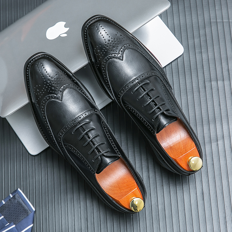 Size Brand 38~46 Mens Dress Handmade New Brogue Carved Style Designer Leather Wedding for Men Flats Oxfords Formal Shoes 659b Oxds