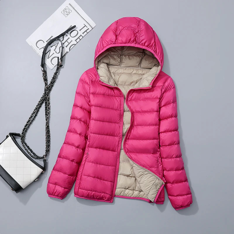 womens thin down jacket white duck down jacket autumn and spring warm jacket portable jacket Chaqueta De Plumas jacket 240913