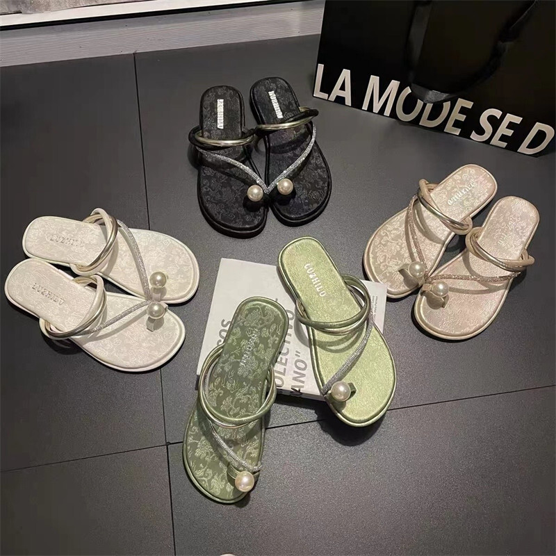 Flip Rubber ps Women Summer Slides Pantofle Hawaiian Rome Scandals Shoes Woman 2024 Female Slippers Rubbe b35a 093