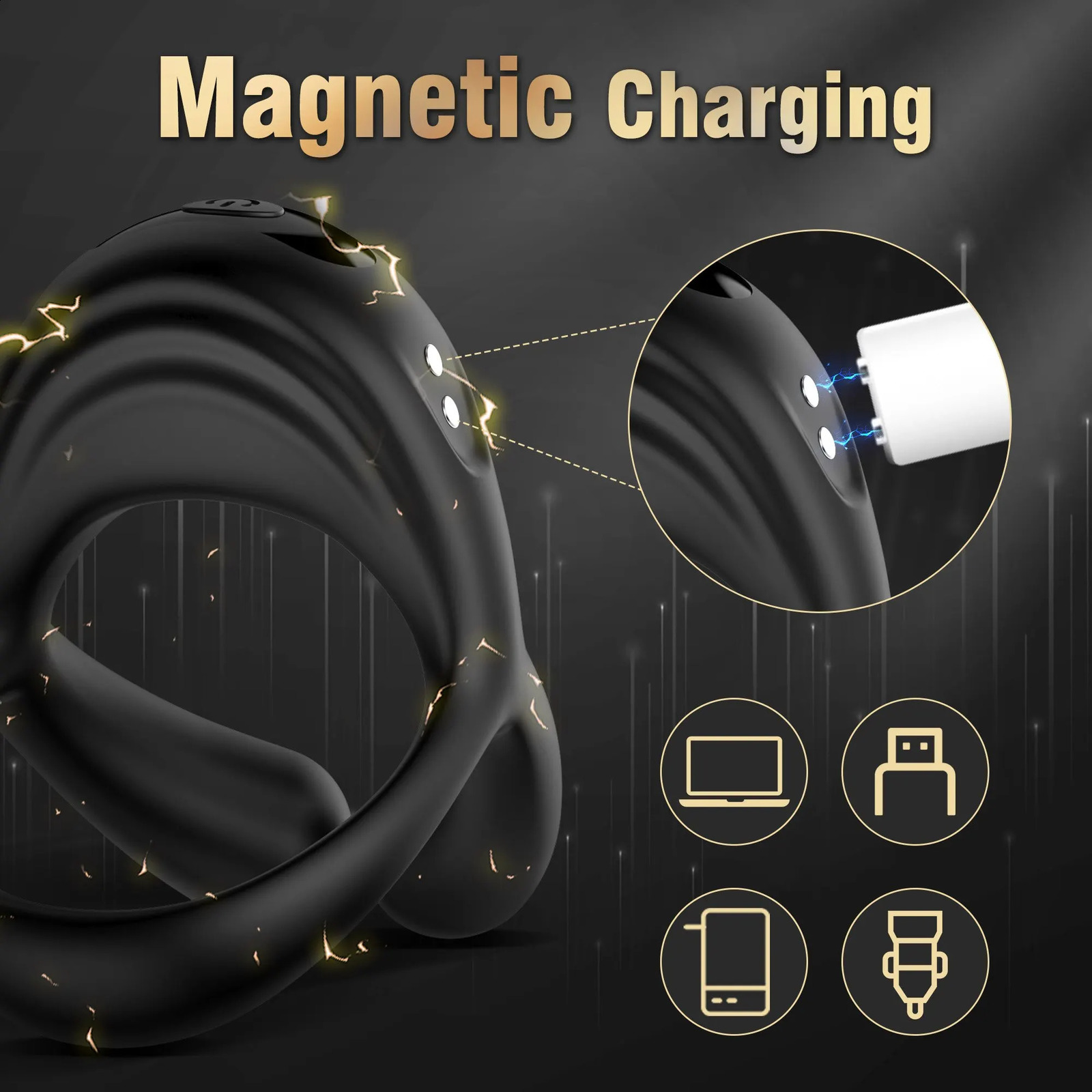 Cock Penis Ring Vibrator 10 Vibrations For All Cockring for Men Erection Delay Ejaculation Adult Sex Toys Couple 18 240711