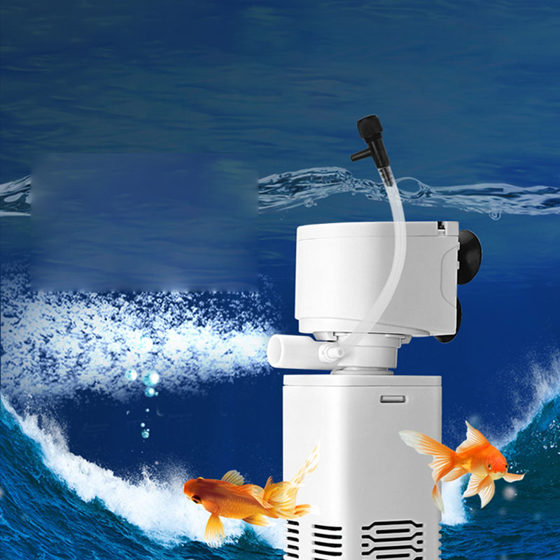 4 in 1 Aquarium Filter Pump Silent Fish Tank Submersible Air Oxygen Aerator Aquarium Water Changer Pump Wave Maker 220v AC m20
