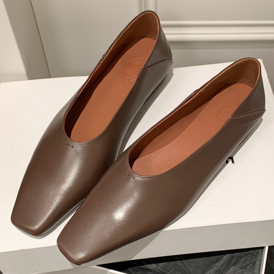 Women's cow leather square toe slip-on ballet flats leisure soft comfortable espadrilles casual female daily slim shoes woman