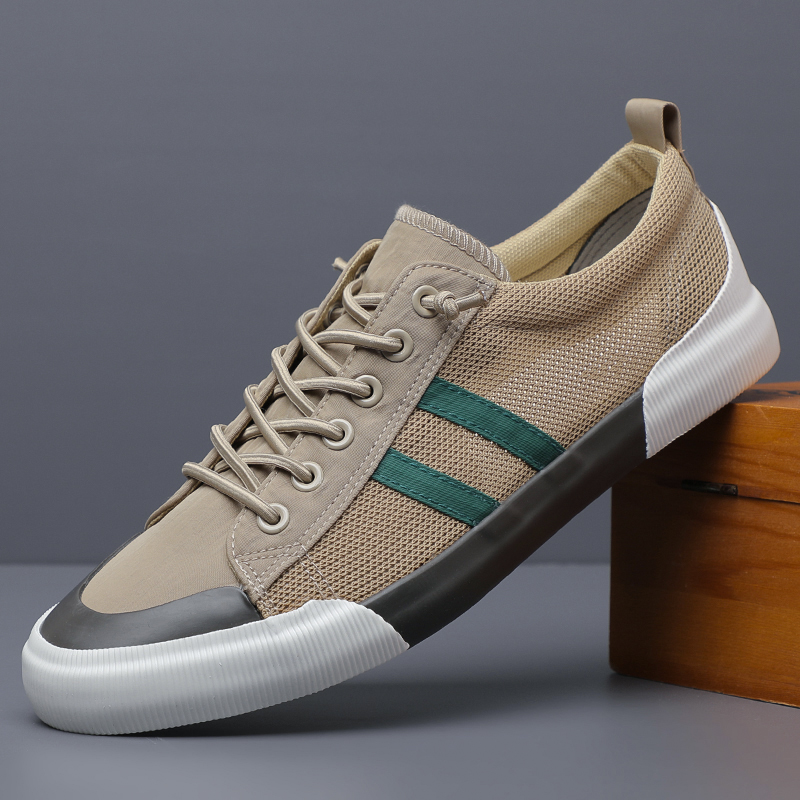 Men's Spring Summer Casual Canvas Shoes Low-top Lace-up Men's Shoes Korean Version Trend Men's Shoes# 23606