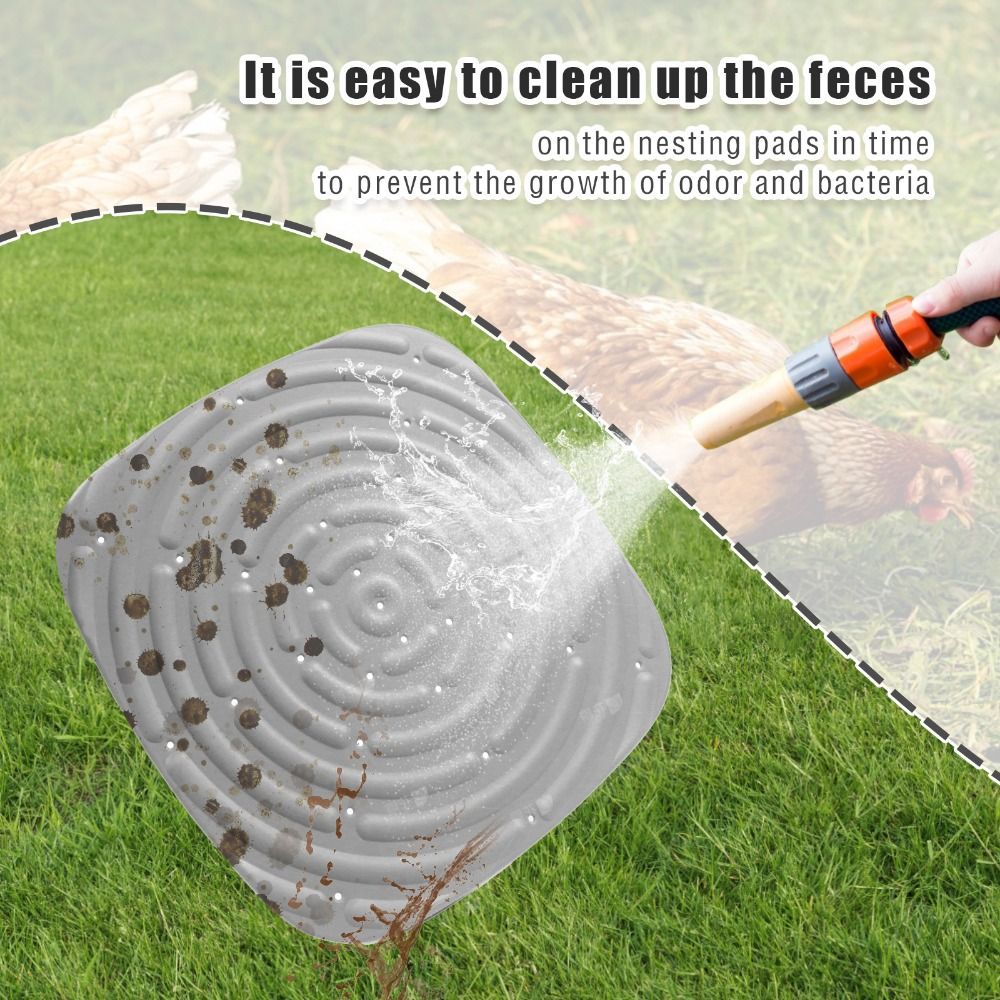 2/4pcs Reusable Chicken Nesting Pads Washable Waterproof Chicken Laying Mats Sponge Heat-resistant Chicken Bedding Mats